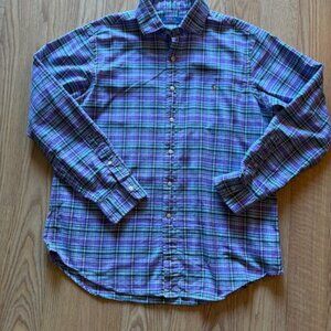Polo Ralph Lauren Men's Long Sleeve Button Up Collared Plaid Shirt Size Large